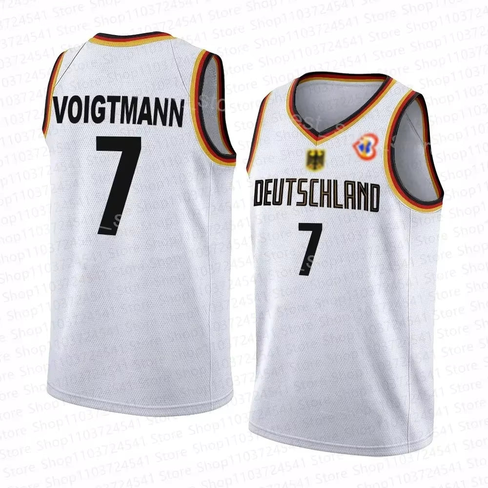 2024 Germany Basketball Jersey Germany Basketball Jersey Mens/Boys Sleeveless Sports Jersey Tshirt Special Basketball Jersey Set