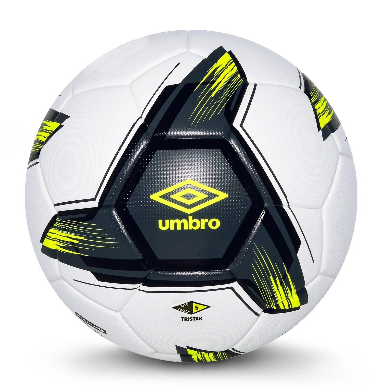 (4 Pack)  Tristar Size 5 Adult and Teen Soccer Ball, White/Gray/Yellow