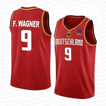 2024 Germany Basketball Jersey Germany Basketball Jersey Mens/Boys Sleeveless Sports Jersey Tshirt Special Basketball Jersey Set