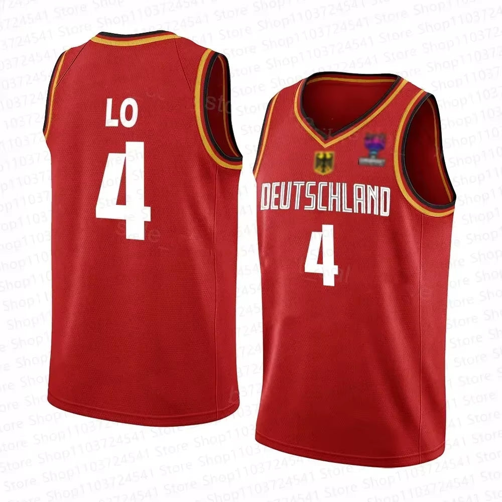 2024 Germany Basketball Jersey Germany Basketball Jersey Mens/Boys Sleeveless Sports Jersey Tshirt Special Basketball Jersey Set